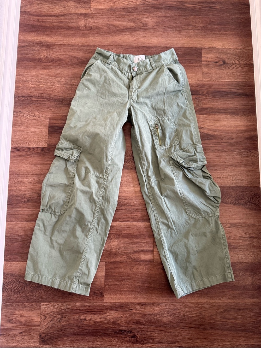 BDG Olive Wide-Leg Cargo Pants
